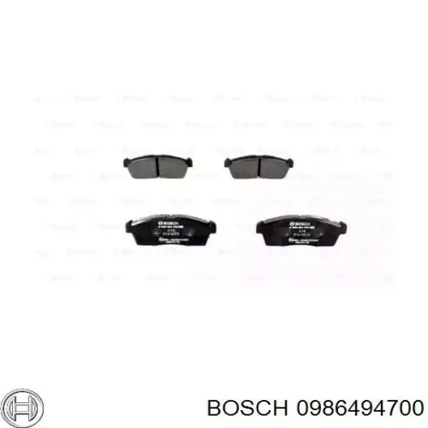 Колодки гальмівні передні, дискові 0986494700 Bosch