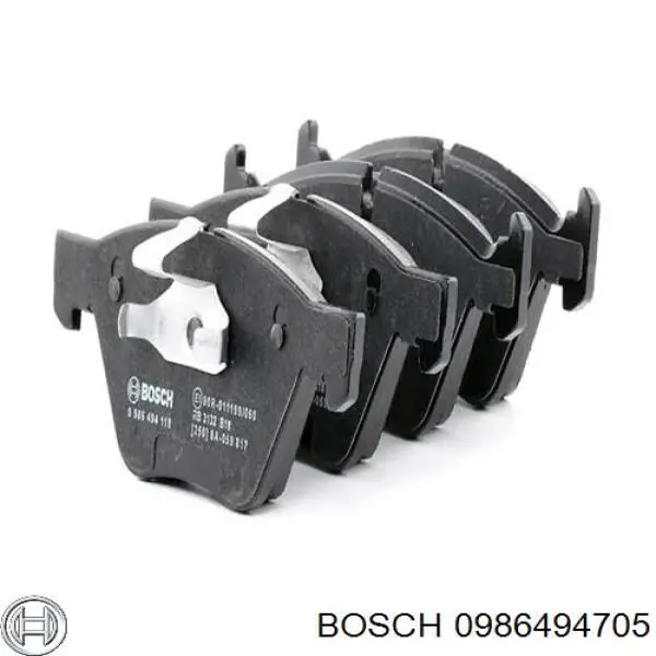 Купити 0986494705 Bosch Колодки гальмівні передні, дискові