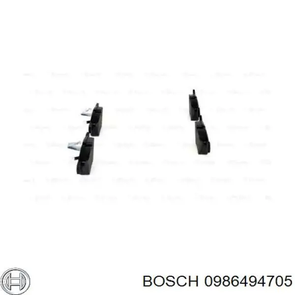 Передні тормозні колодки 0986494705 Bosch