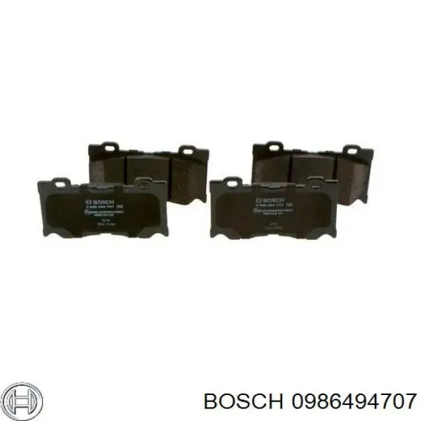 Купити 0986494707 Bosch Колодки гальмівні передні, дискові