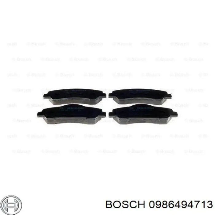0986494713 Bosch колодки гальмівні передні, дискові
