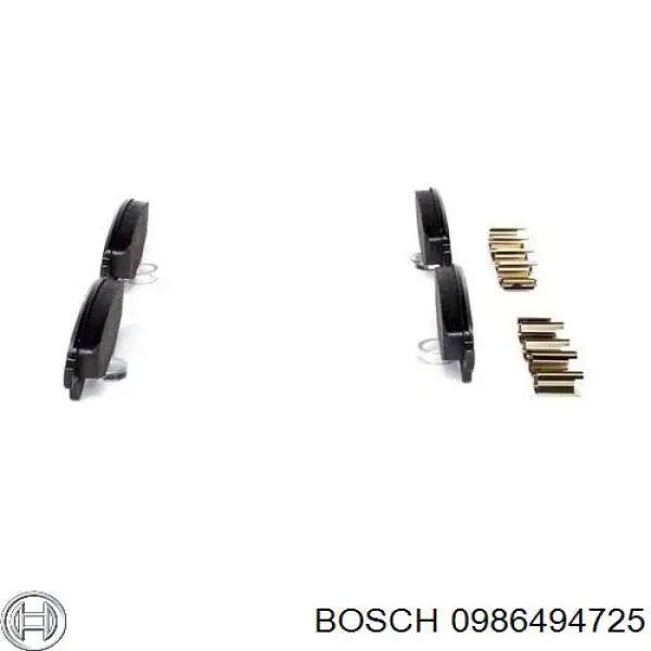 Передні тормозні колодки 0986494725 Bosch