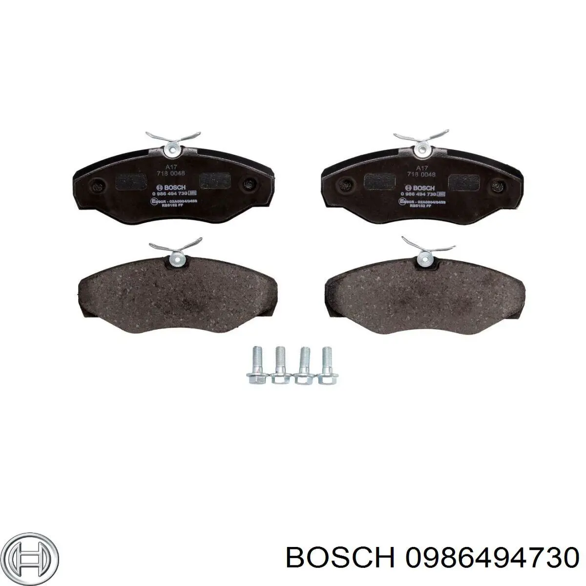 Колодки гальмівні передні, дискові 0986494730 Bosch