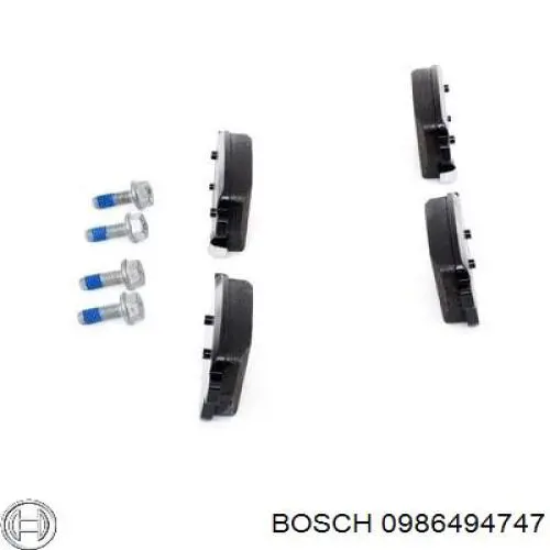 Колодки гальмівні передні, дискові 0986494747 Bosch