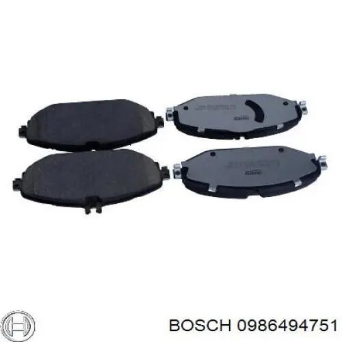 Передні тормозні колодки 0986494751 Bosch
