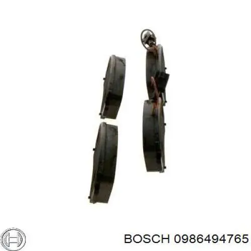 0986494765 Bosch колодки гальмові задні, дискові