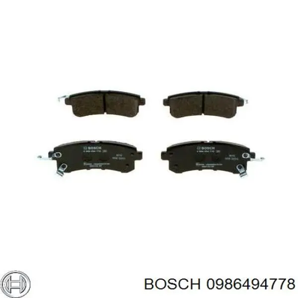 Задні гальмівні колодки Bosch 0986494778 ціна, від 29.92 USD