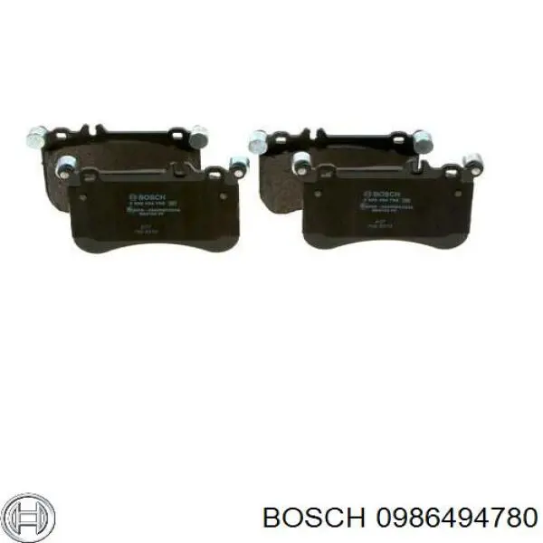 Колодки гальмівні передні, дискові 0986494780 Bosch