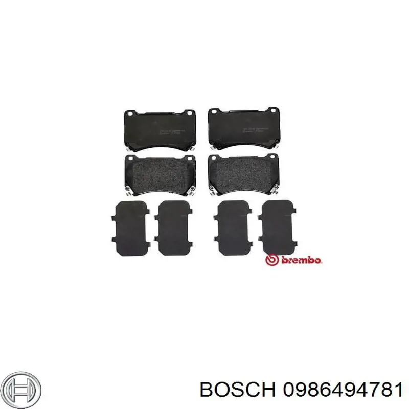 Купити 0986494781 Bosch Колодки гальмівні передні, дискові
