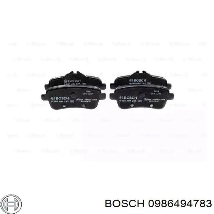 Колодки гальмові задні, дискові 0986494783 Bosch