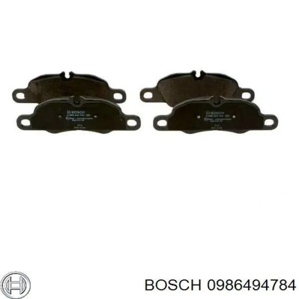 Колодки гальмівні передні, дискові 0986494784 Bosch