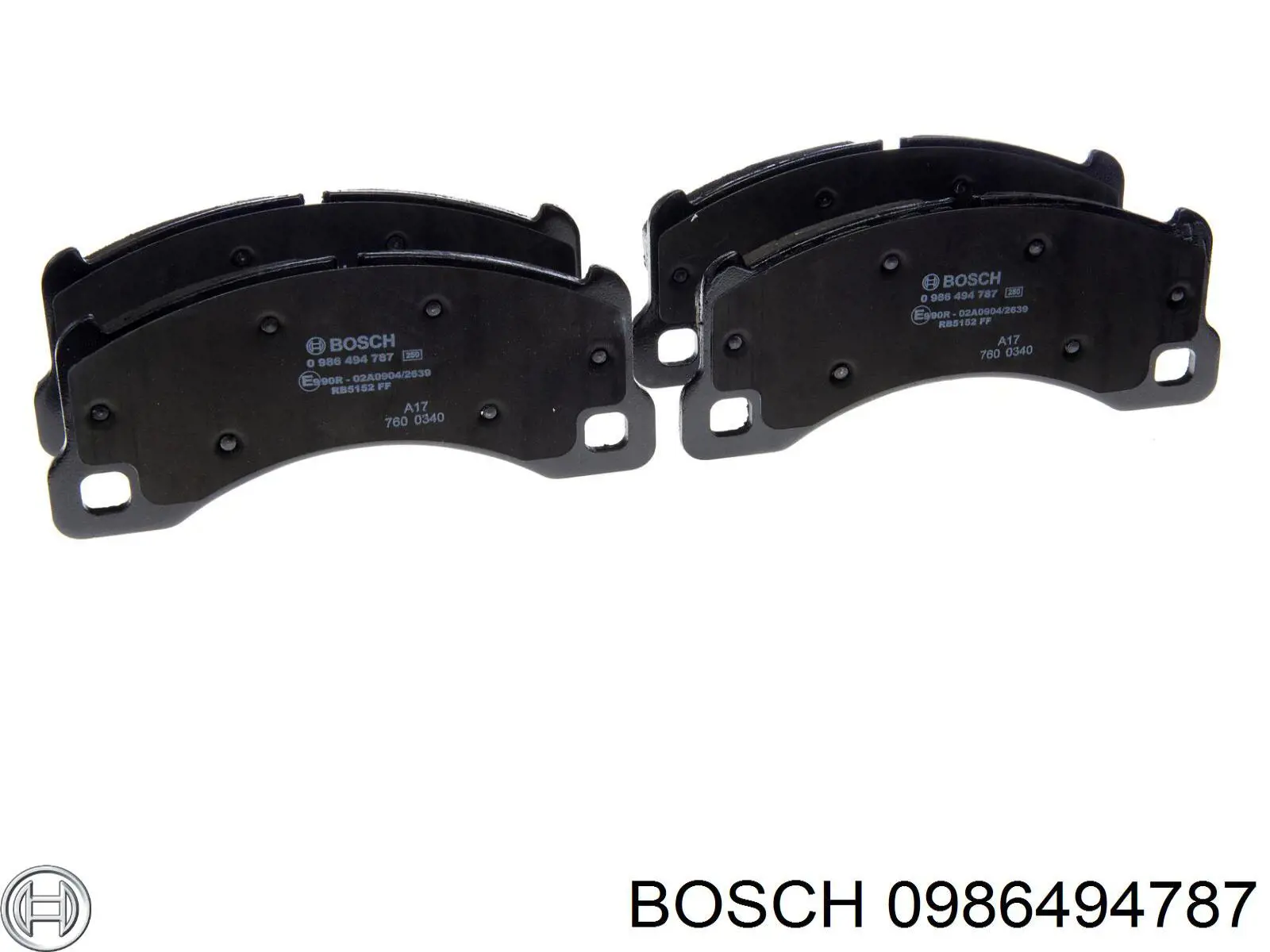 Колодки гальмівні передні, дискові 0986494787 Bosch