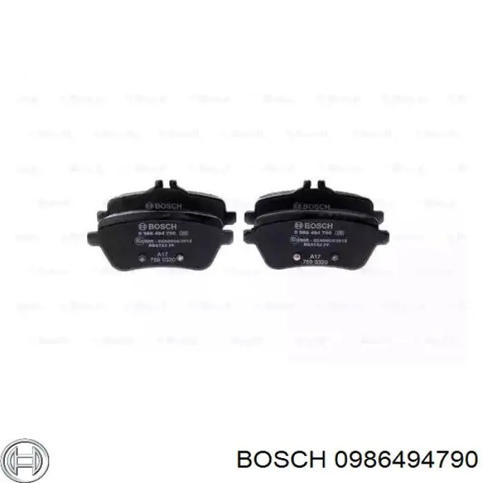 Колодки гальмові задні, дискові 0986494790 Bosch