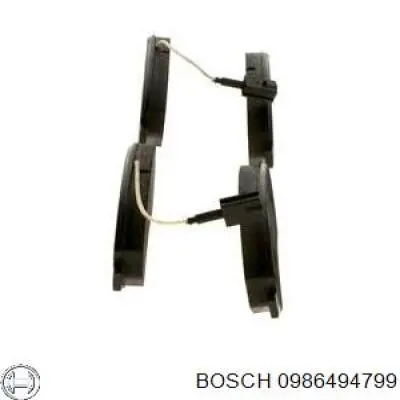 Колодки гальмівні передні, дискові 0986494799 Bosch