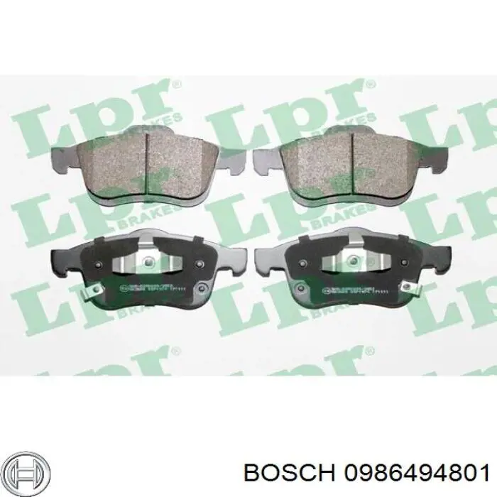 0986494801 Bosch колодки гальмівні передні, дискові