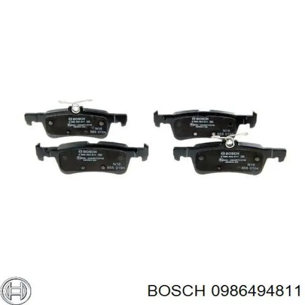 Колодки гальмові задні, дискові 0986494811 Bosch