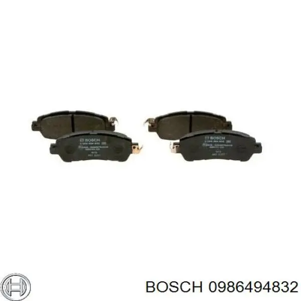 0986494832 Bosch колодки гальмівні передні, дискові