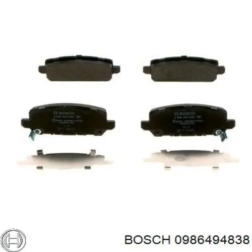 Купити 0986494838 Bosch Задні колодки