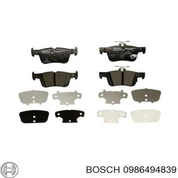 Колодки гальмові задні, дискові 0986494839 Bosch