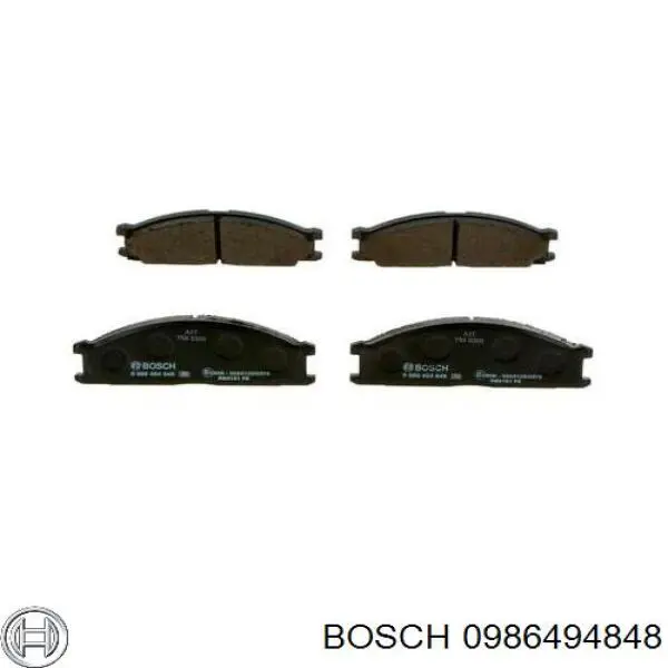 Колодки гальмівні передні, дискові 0986494848 Bosch