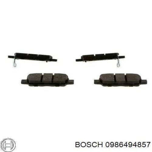 Задні гальмівні колодки Bosch 986494857 ціна, від 22.49 USD
