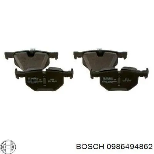 Колодки гальмові задні, дискові 0986494862 Bosch