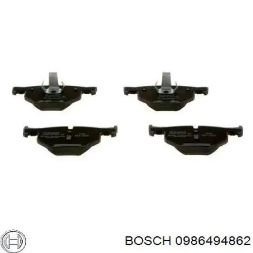Задні гальмівні колодки Bosch 0986494862 ціна, від 52.57 USD