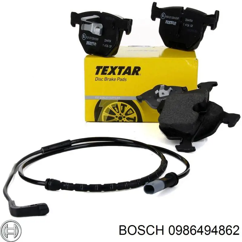 Задні гальмівні колодки 0986494862 Bosch