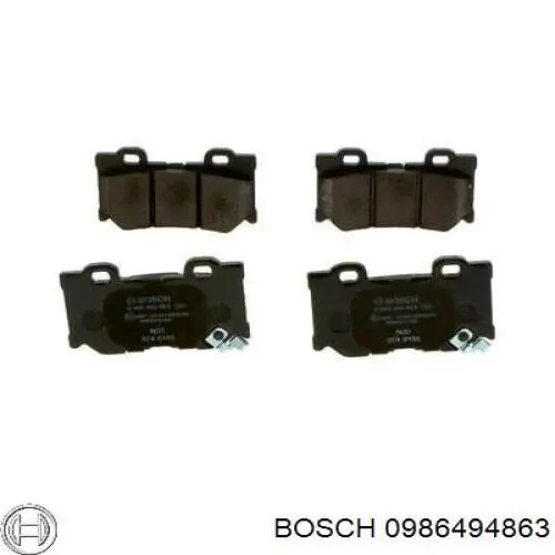 Колодки гальмові задні, дискові 0986494863 Bosch