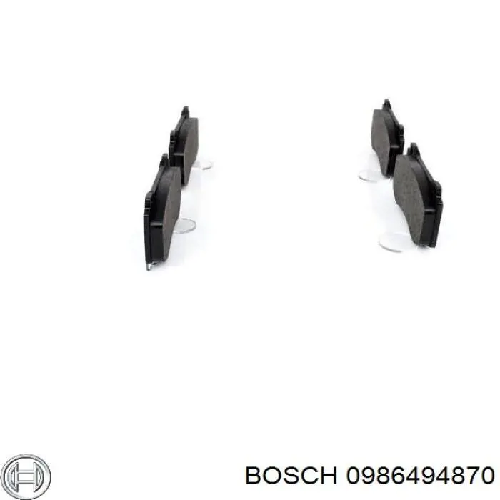 0986494870 Bosch колодки гальмівні передні, дискові