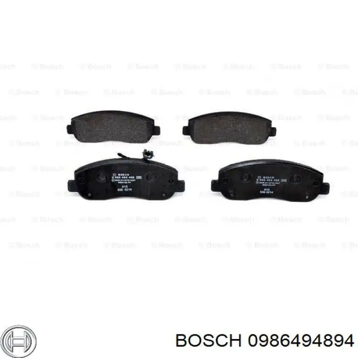 Передні тормозні колодки 0986494894 Bosch