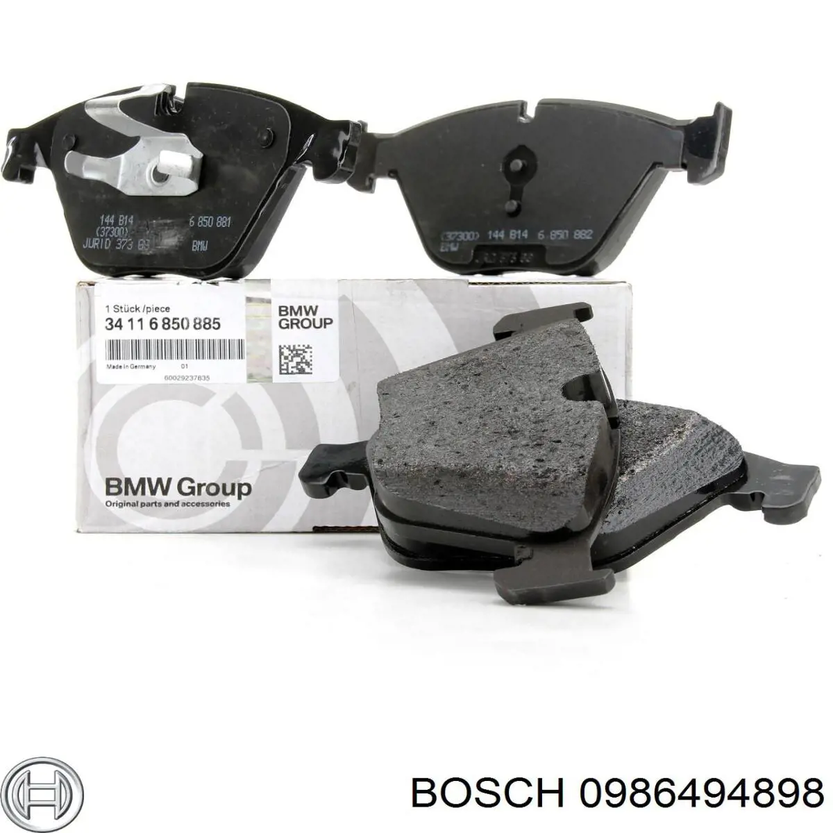 Колодки гальмівні передні, дискові 0986494898 Bosch