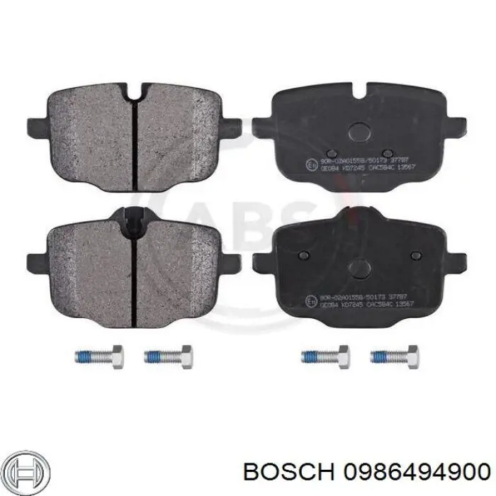 Колодки гальмові задні, дискові 0986494900 Bosch