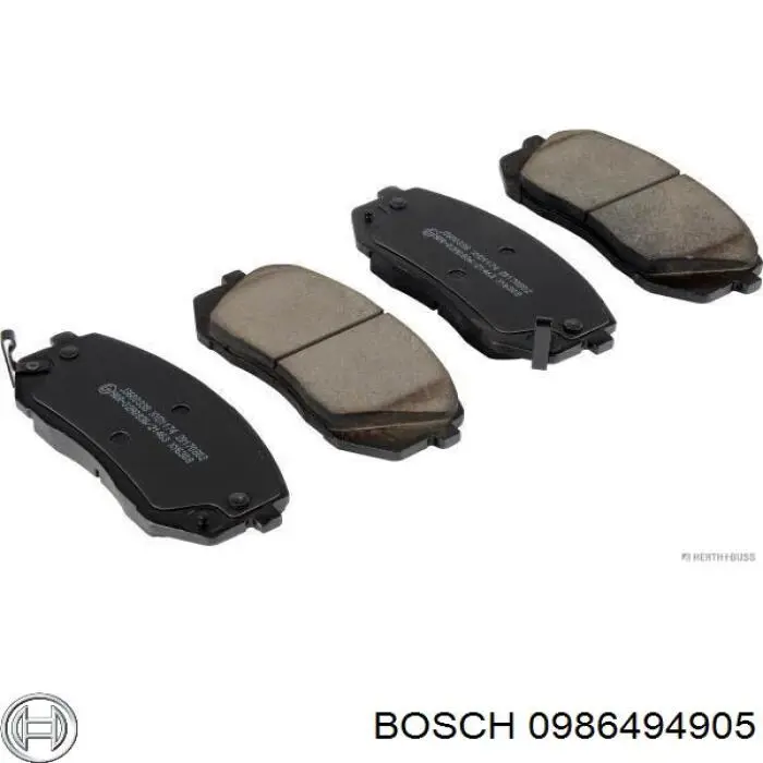 Колодки гальмівні передні, дискові 0986494905 Bosch