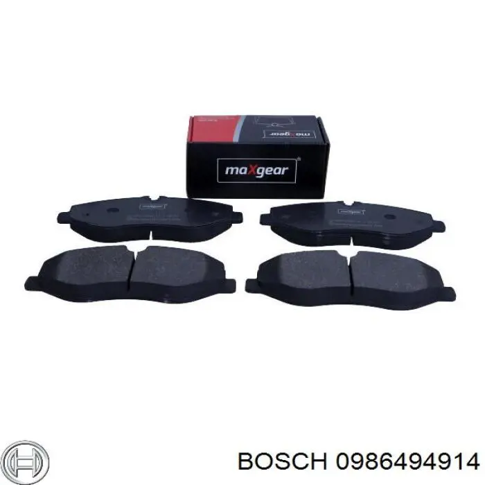 Купити 0986494914 Bosch Колодки гальмівні передні, дискові