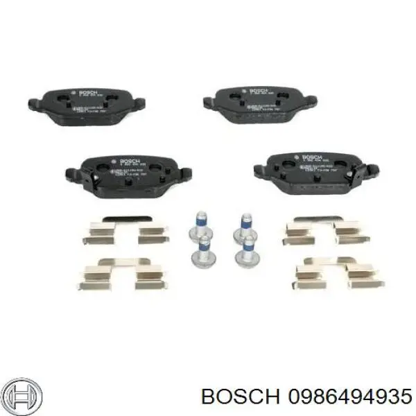 0986494935 Bosch колодки гальмові задні, дискові