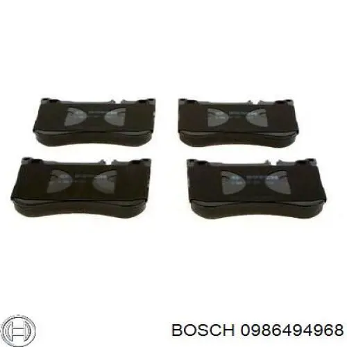 Колодки гальмівні передні, дискові 0986494968 Bosch