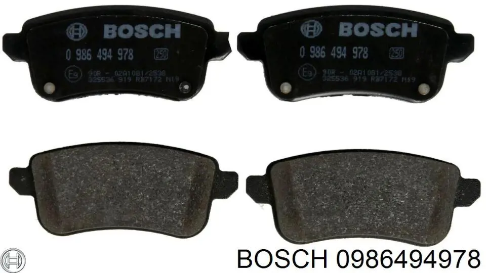 Колодки гальмові задні, дискові 0986494978 Bosch