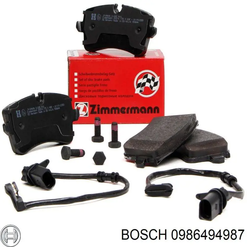Передні тормозні колодки 0986494987 Bosch