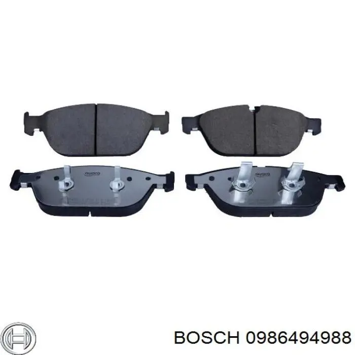 0986494988 Bosch колодки гальмівні передні, дискові