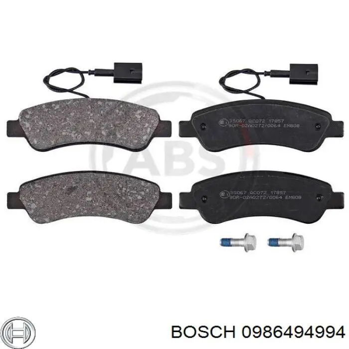 Колодки гальмові задні, дискові 0986494994 Bosch