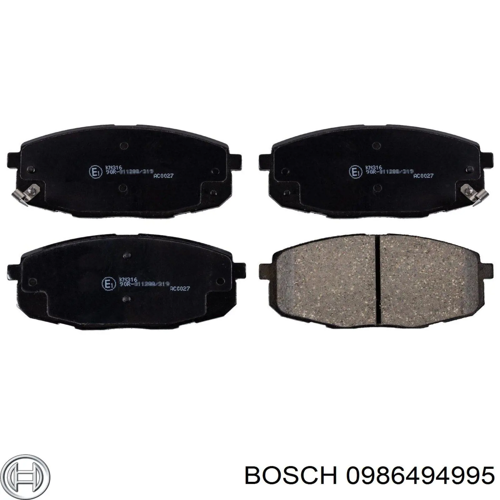 Гальмівні колодки Bosch 0986494995 ціна, від 21.79 USD