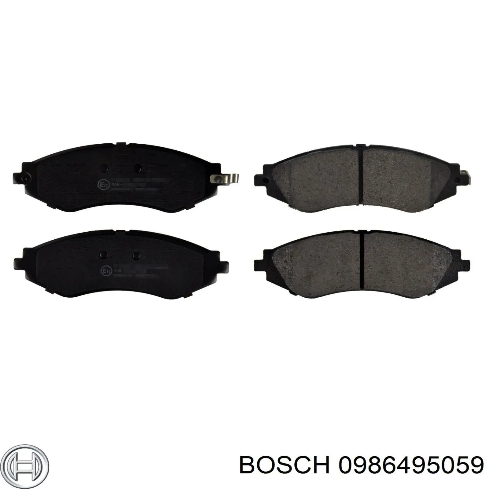 Передні тормозні колодки 0986495059 Bosch