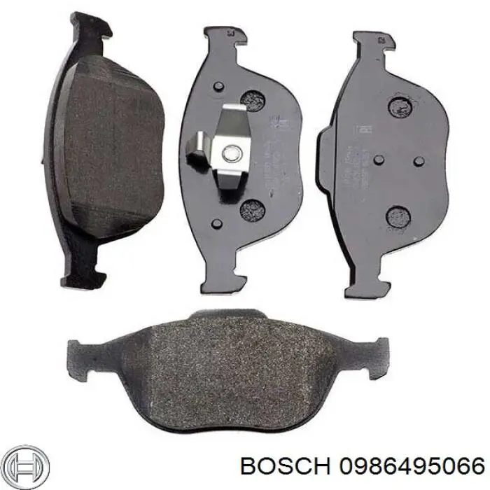 0986495066 Bosch колодки гальмівні передні, дискові
