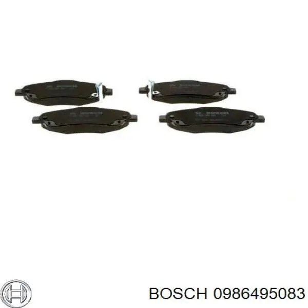 Колодки гальмівні передні, дискові 0986495083 Bosch