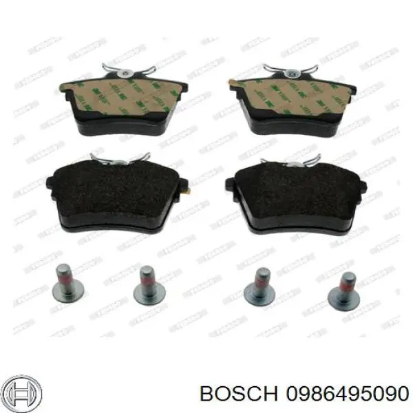 Колодки гальмові задні, дискові 0986495090 Bosch