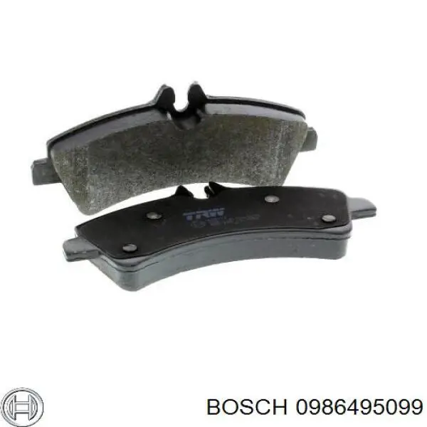 0986495099 Bosch колодки гальмові задні, дискові