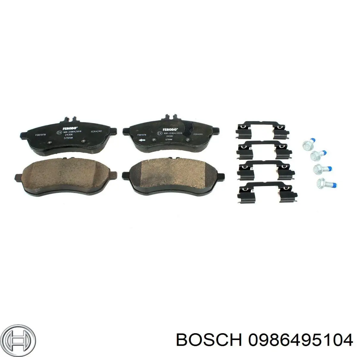 Передні тормозні колодки 0986495104 Bosch