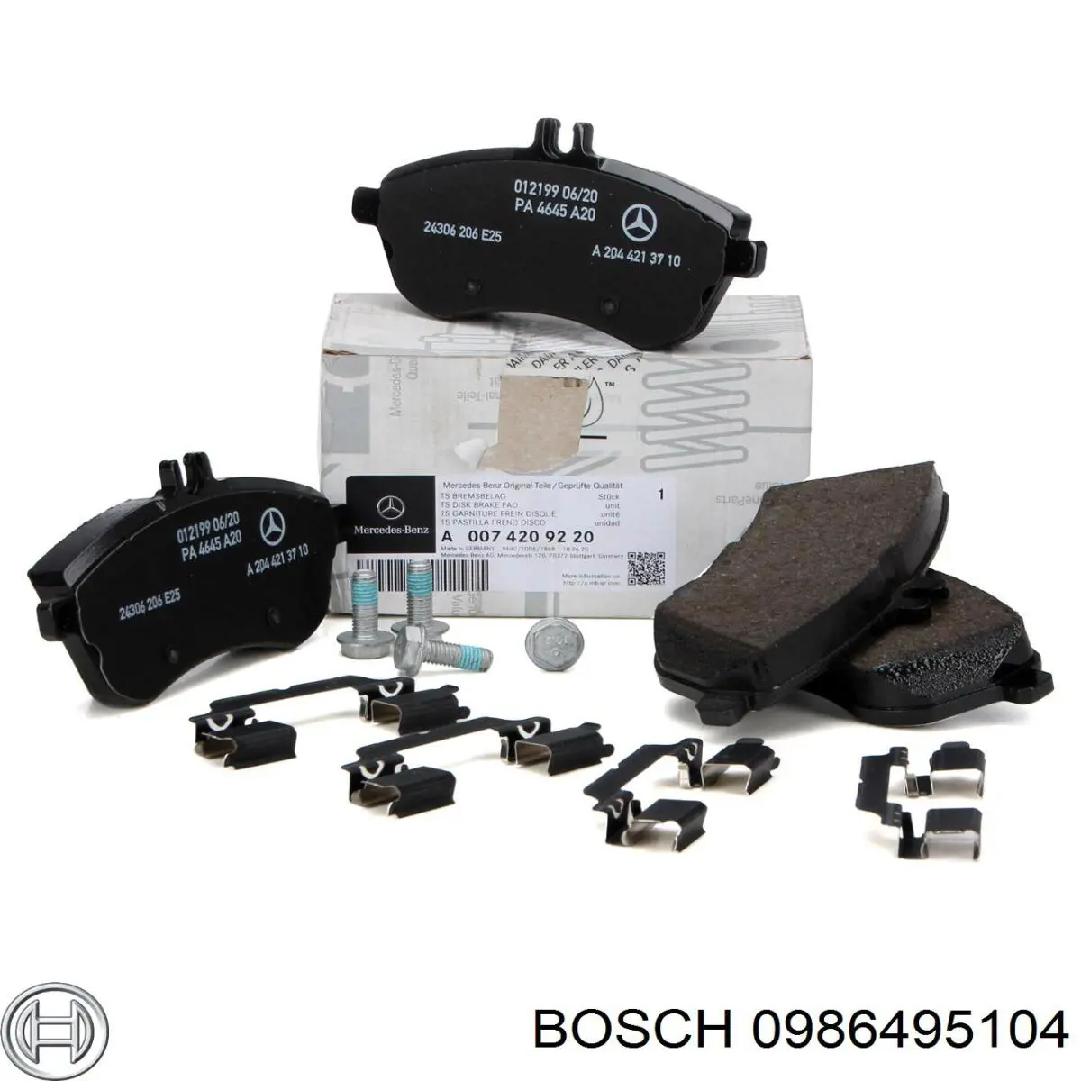 Купити 0986495104 Bosch Колодки гальмівні передні, дискові