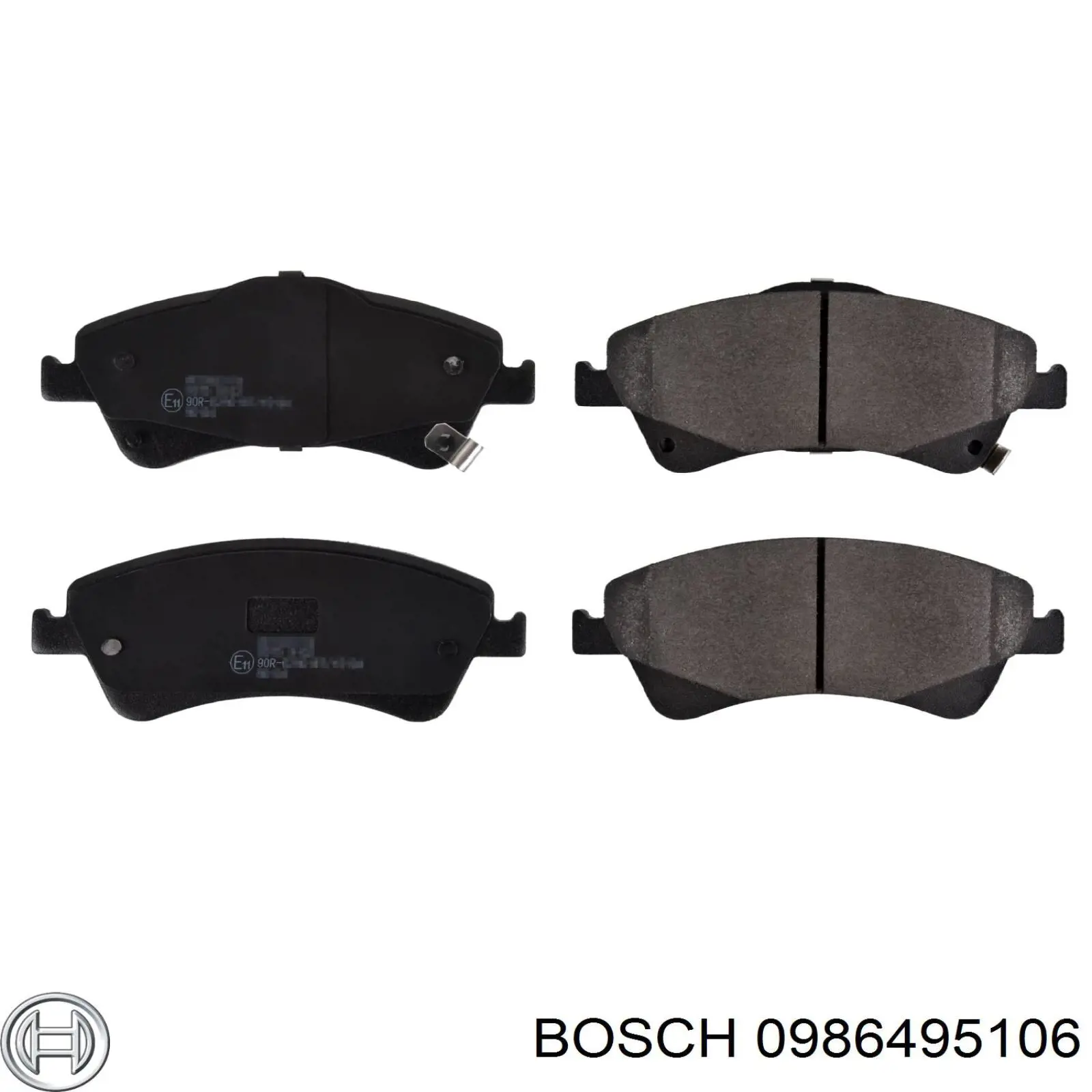 0986495106 Bosch колодки гальмівні передні, дискові